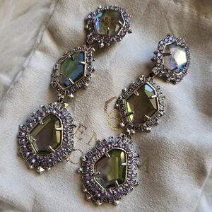 Kendra Scott Aria Dichroic Glass Clip on Earrings